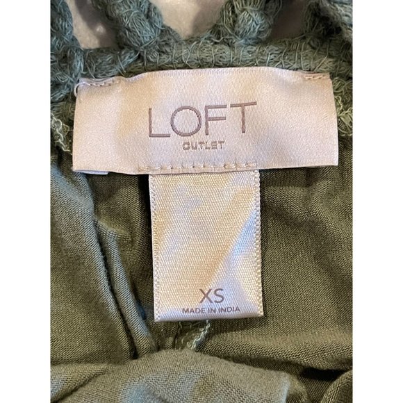 Loft Womens Crochet Swing Mini Dress 70247 Back Keyhole Green Size X Small - Picture 8 of 10